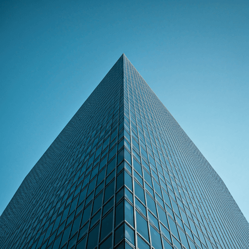 Modern minimalist architectural skyscraper